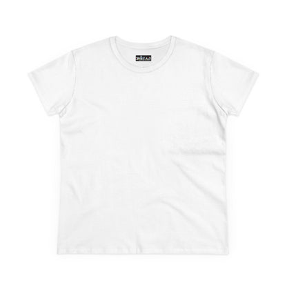 White heliconia t-shirt women style by Printify with short sleeves and classic crew neck