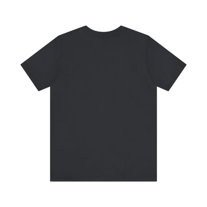 Black Printify t-shirt plain back view for but first coffee tee design customization