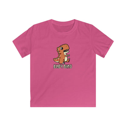 Printify kids pink t-shirt with cute dino graphic tee for kids and baby dino design