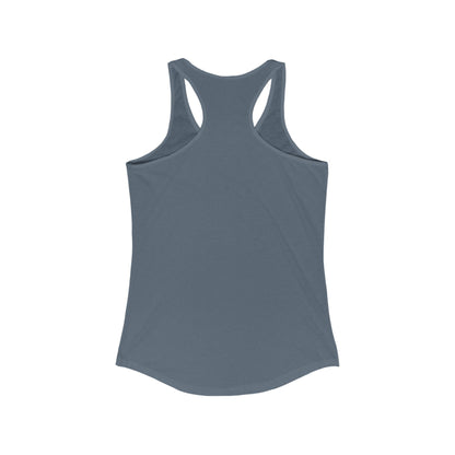Gray sleeveless tank top from Printify with racerback design, perfect for casual wear tanktops