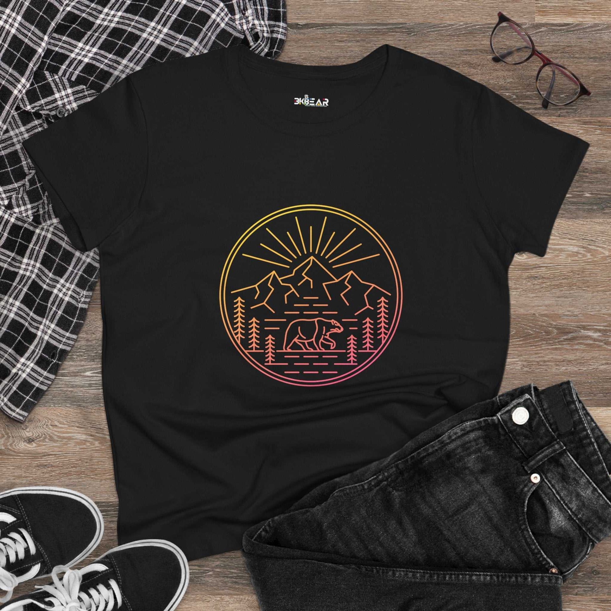 Explore The Outdoors. Women's Midweight Cotton Tee