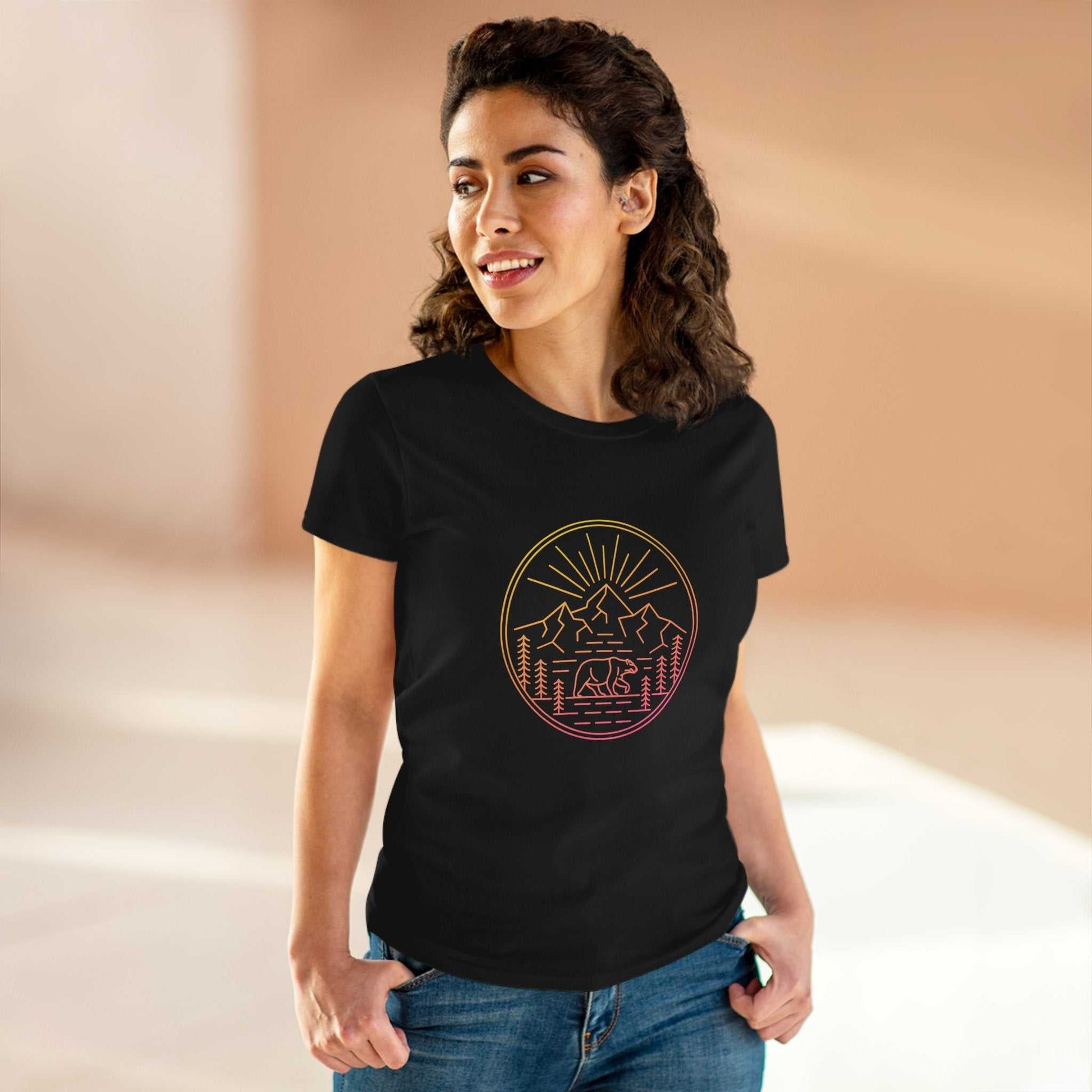 Explore The Outdoors. Women's Midweight Cotton Tee