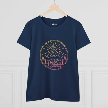 Explore The Outdoors. Women's Midweight Cotton Tee