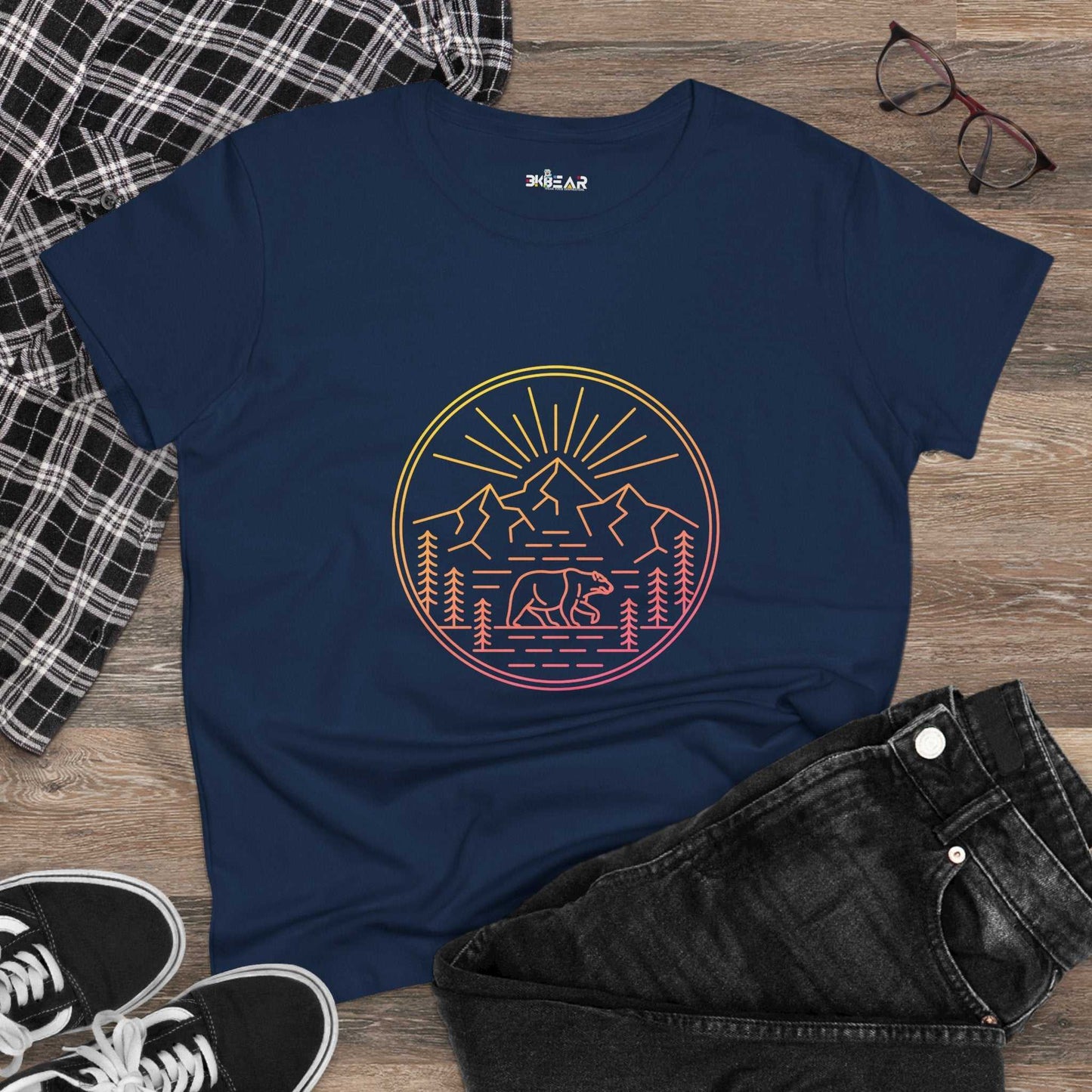 Explore The Outdoors. Women's Midweight Cotton Tee