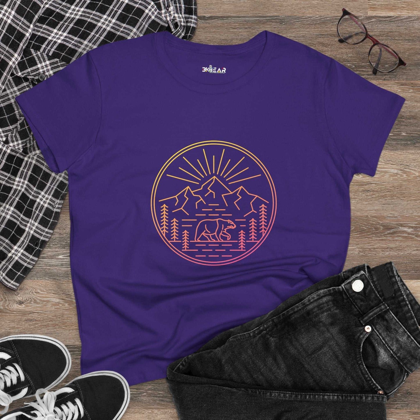 Explore The Outdoors. Women's Midweight Cotton Tee