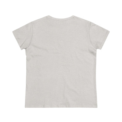 Printify plain light gray national park t-shirt for women shown from the back