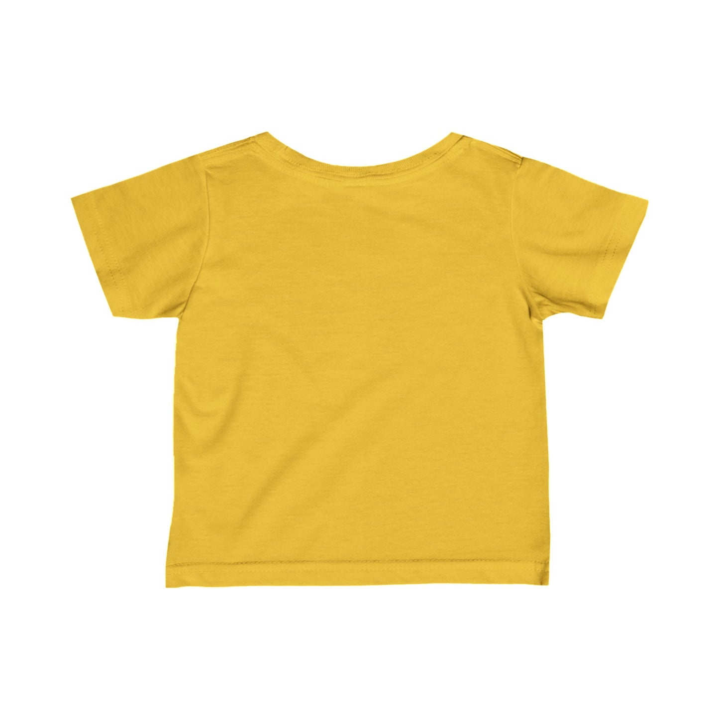 Yellow puppy love infant t-shirt for kids by Printify with a simple short sleeve design