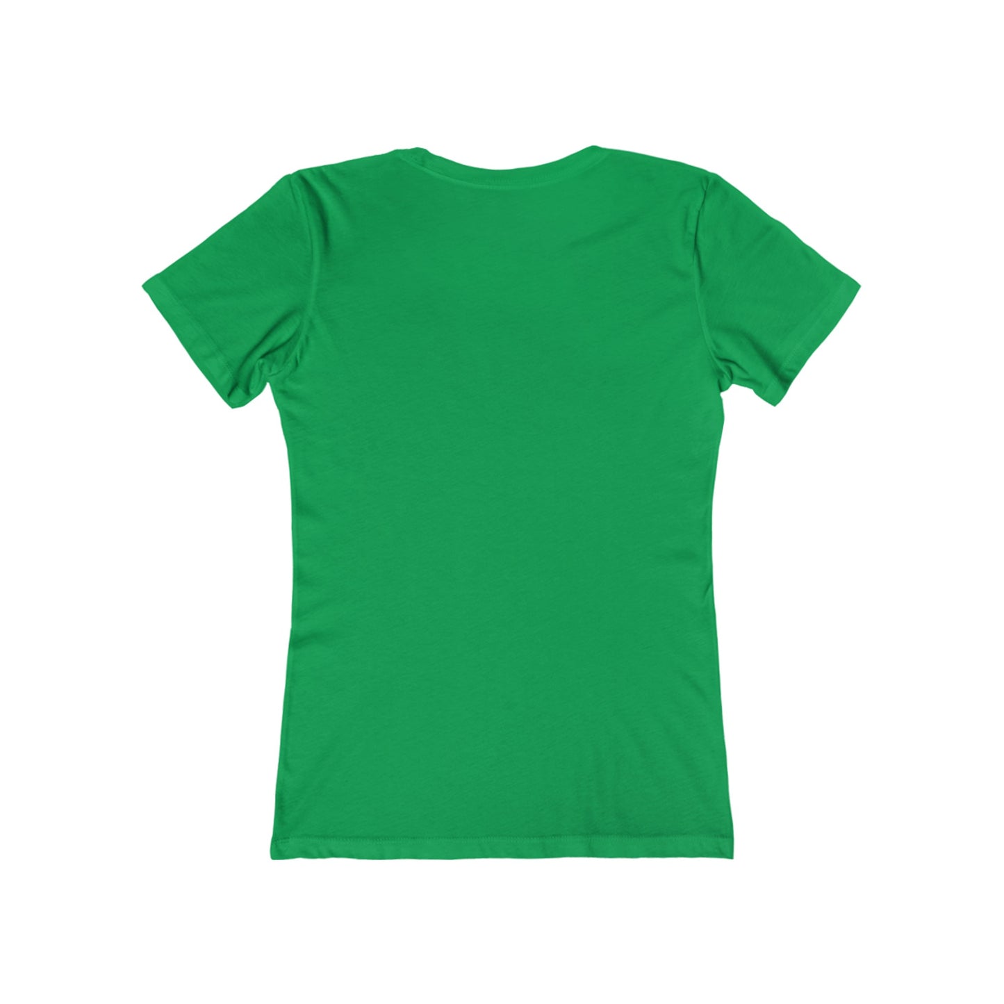 Green plain t-shirt back view for santa claus christmas tee women by Printify