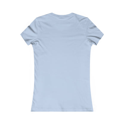 Light blue Printify t-shirt showing the back view for singing bird shirt women design