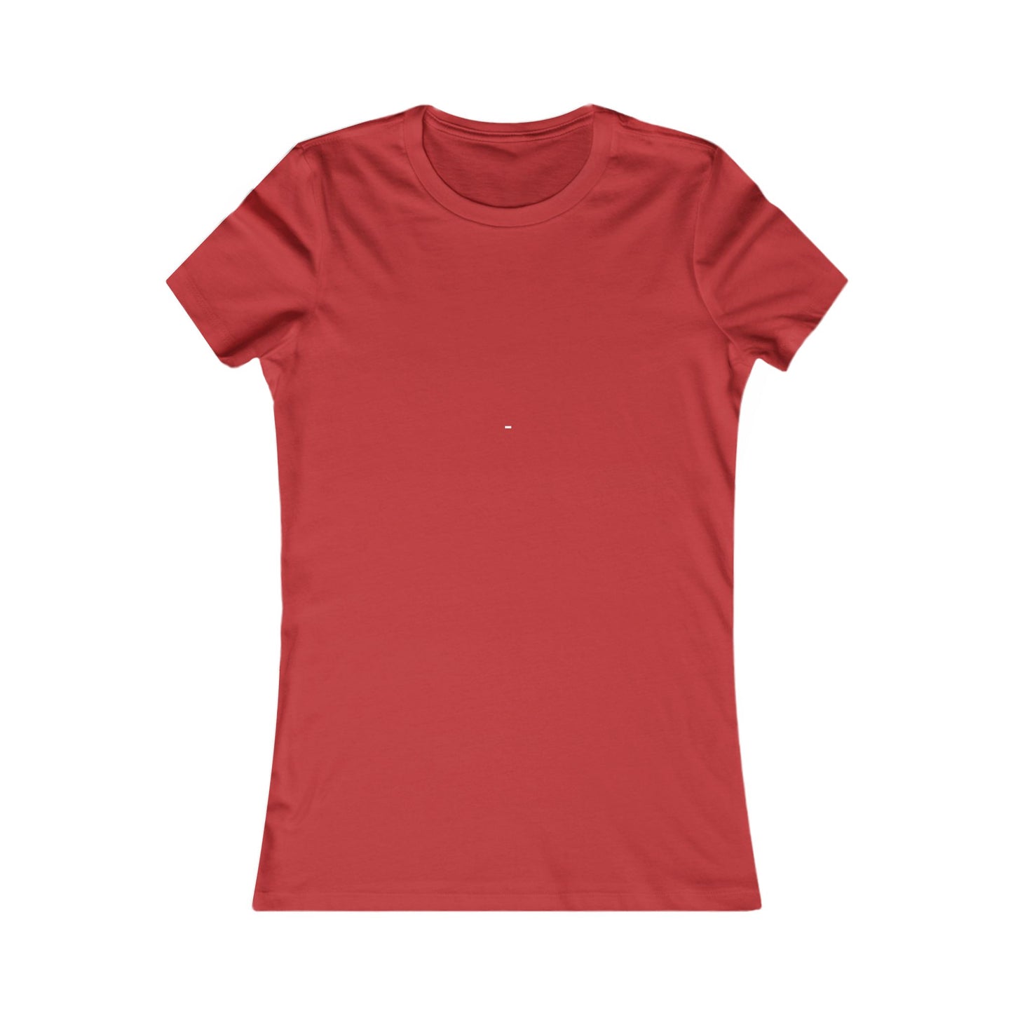 Printify red fitted t-shirt for women styled like a solid white fitted t-shirt for women