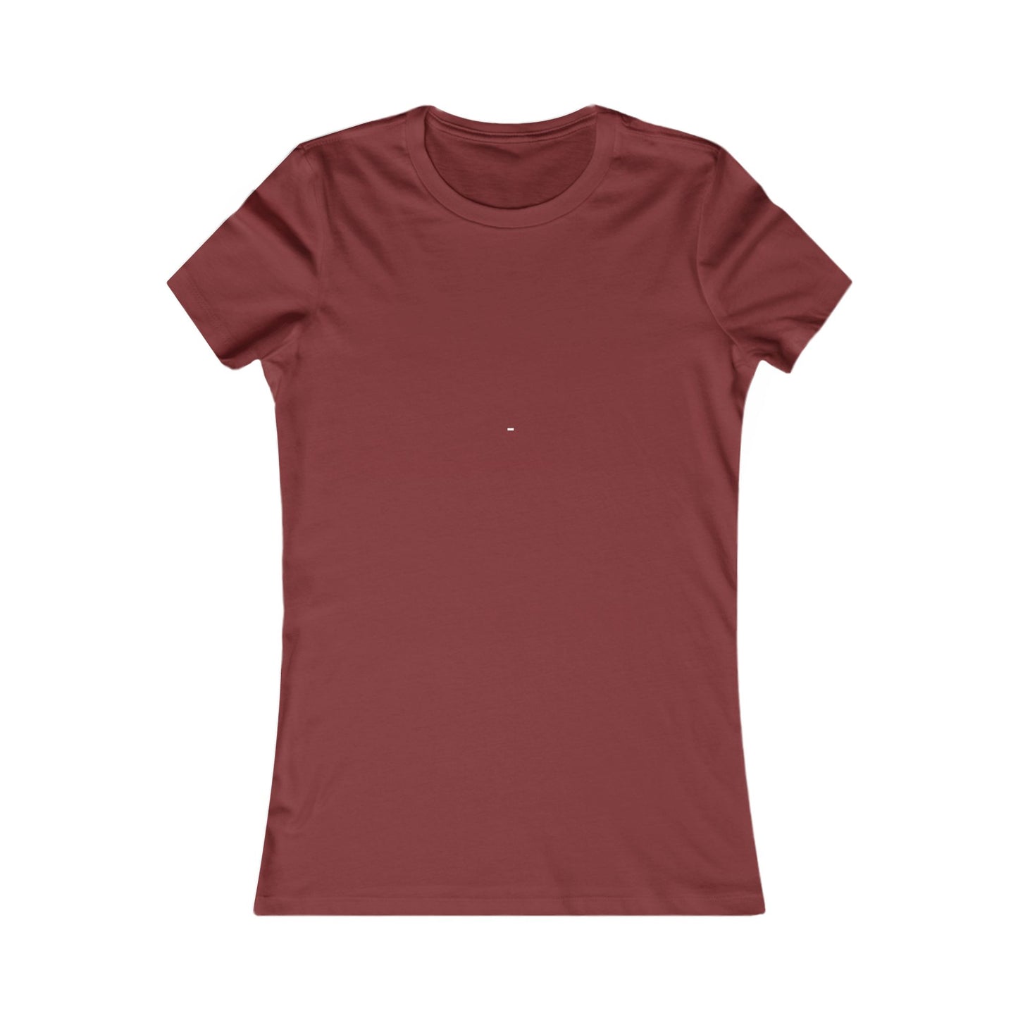 Printify solid white fitted t-shirt for women displayed in maroon color with short sleeves and crew neck