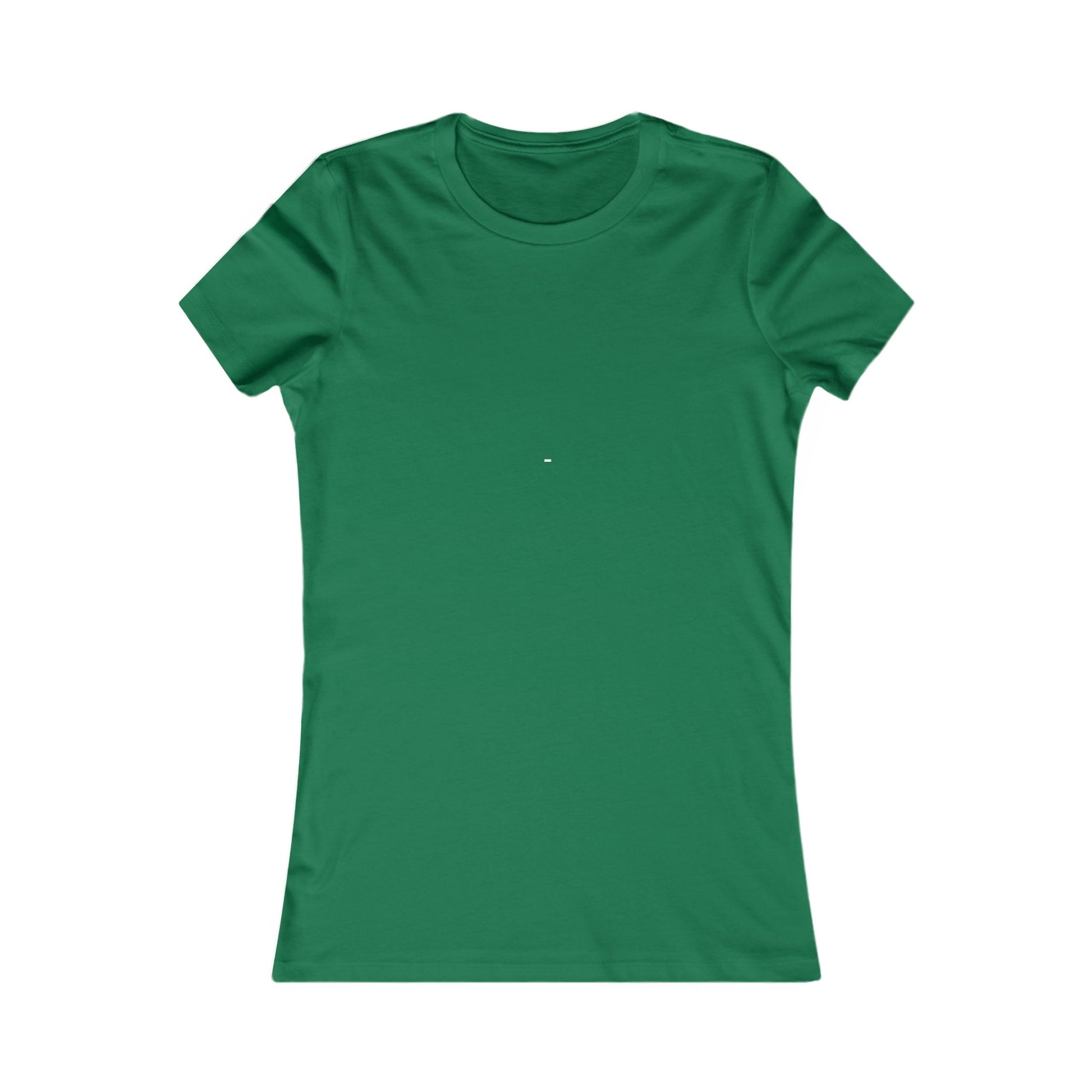 Green fitted T-shirt by Printify displayed on a plain white background for women's casual wear