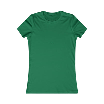 Green fitted T-shirt by Printify displayed on a plain white background for women's casual wear