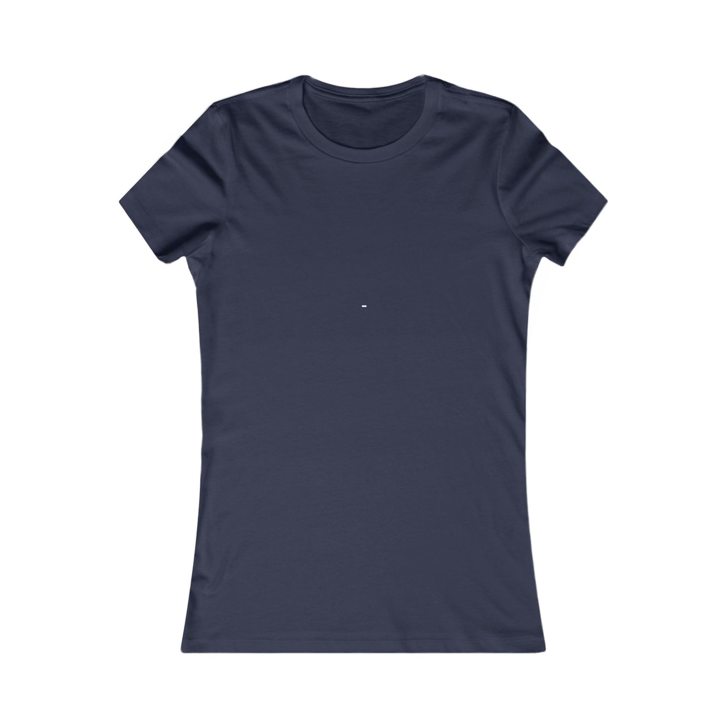 Navy blue fitted t-shirt by Printify for women styled like a solid white fitted t-shirt for women