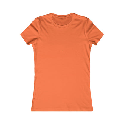 Orange fitted t-shirt by Printify displayed on white background, ideal solid white fitted t-shirt for women
