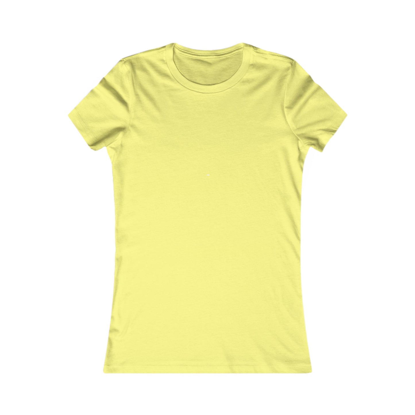 Yellow fitted women’s t-shirt similar to solid white fitted t-shirt for women by Printify