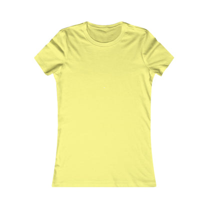 Yellow fitted women’s t-shirt similar to solid white fitted t-shirt for women by Printify