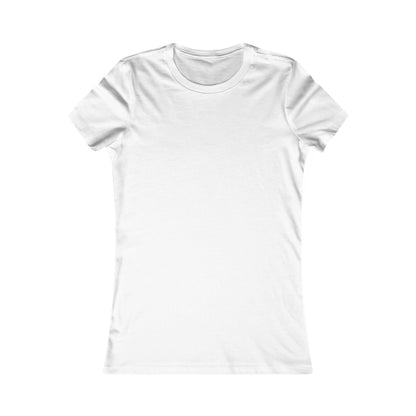 Printify solid white fitted t-shirt for women with short sleeves and crew neckline