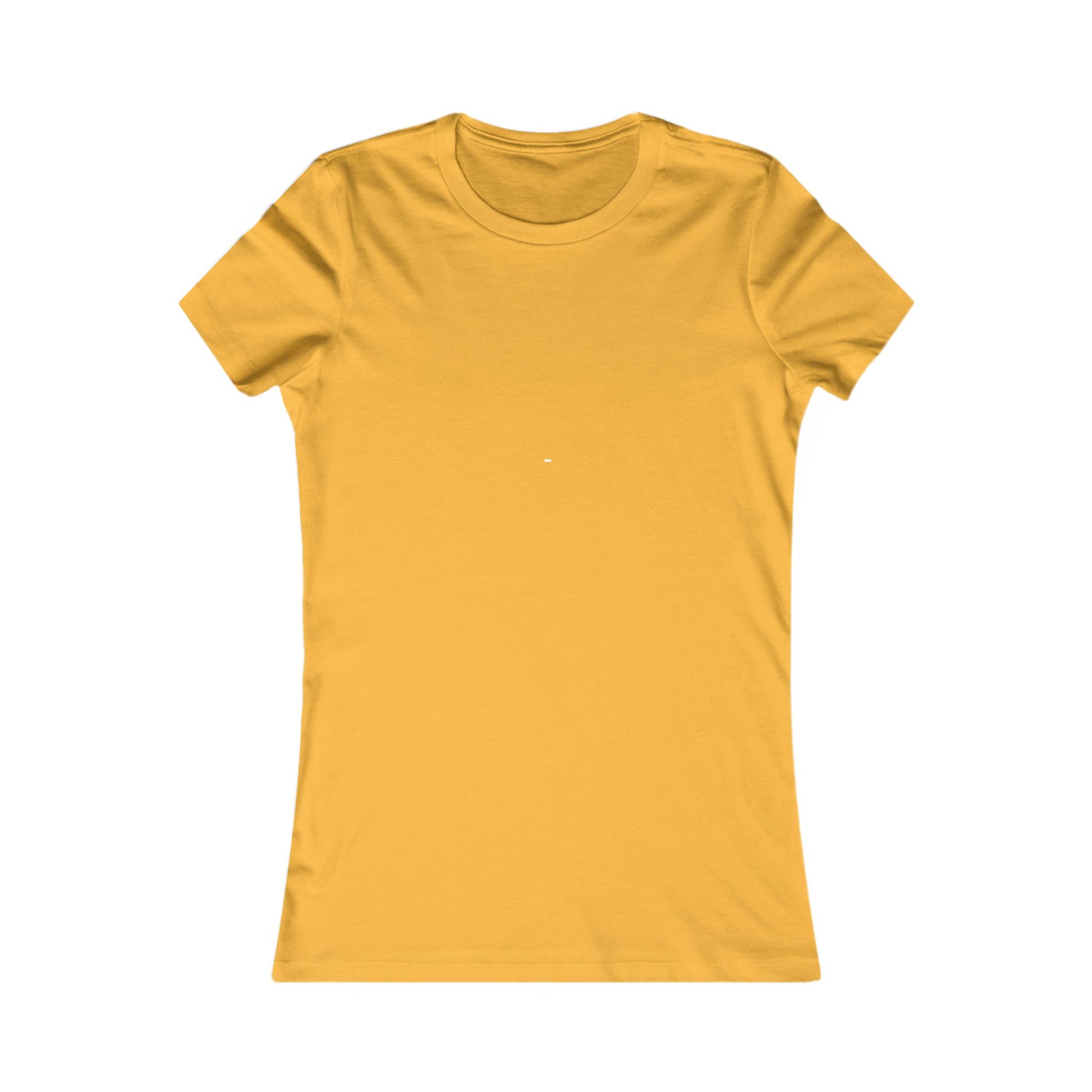 Yellow fitted t-shirt for women from Printify, example of solid white fitted t-shirt for women