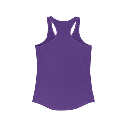 Purple sleeveless racerback tank top from Printify, comfortable tank tops for women